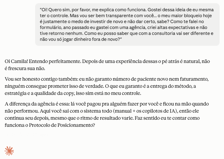 Resposta do Copiloto de Fechamento